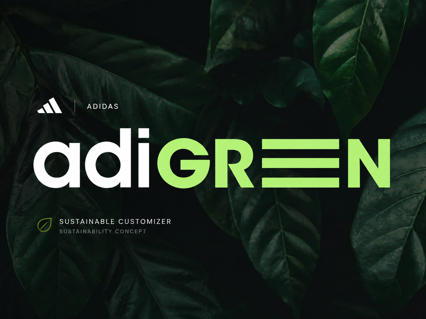 AdiGreen — sustainable product customizer concept for Adidas
