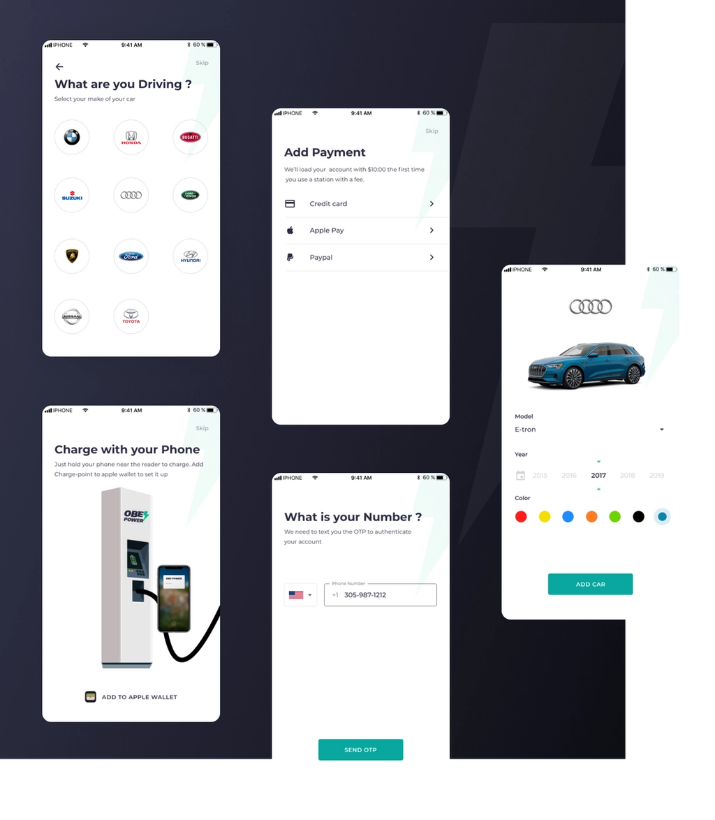 Car-aware onboarding flow, capturing the driver's exact vehicle