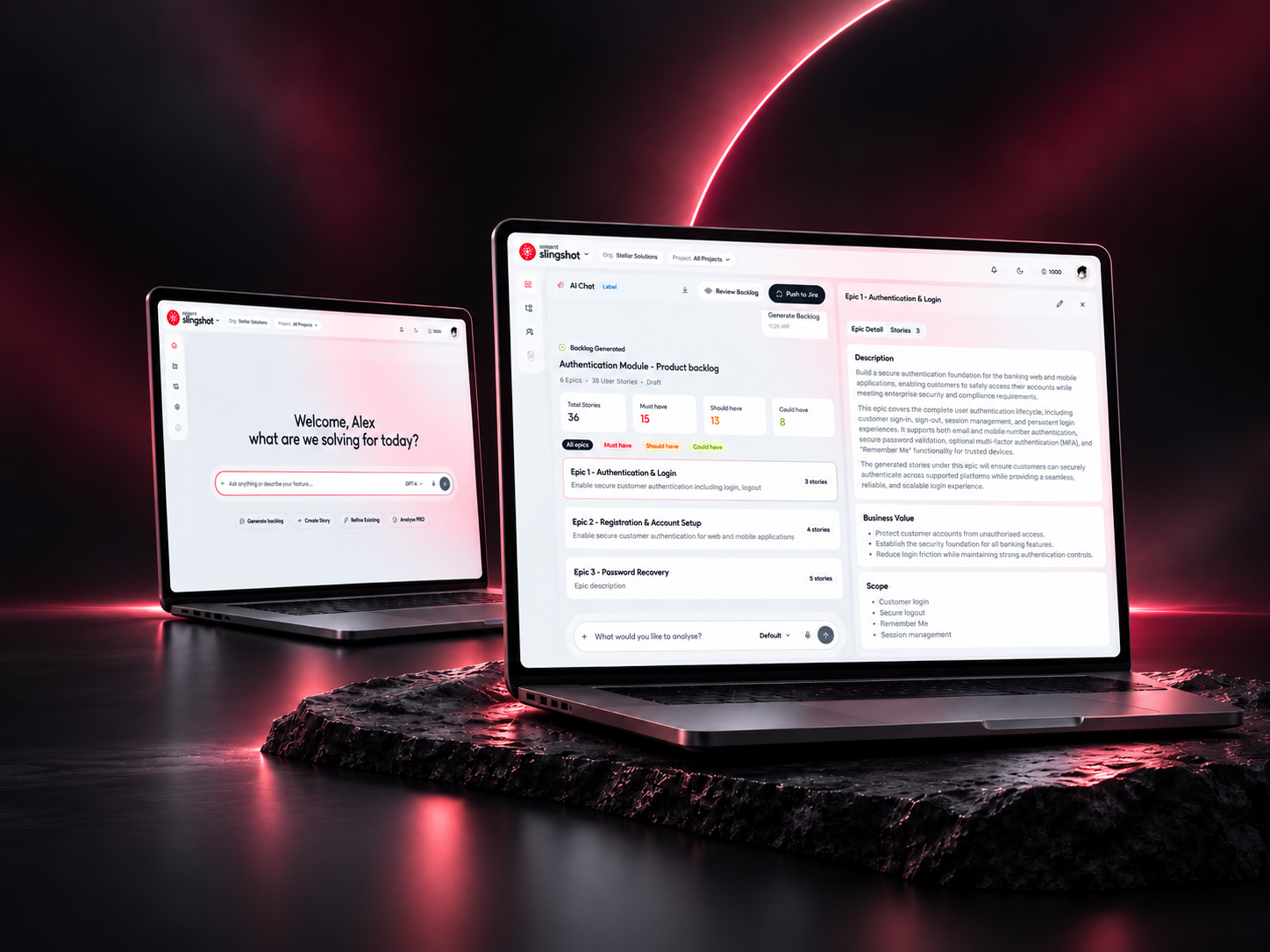 Backlog AI — conversational backlog creation workspace