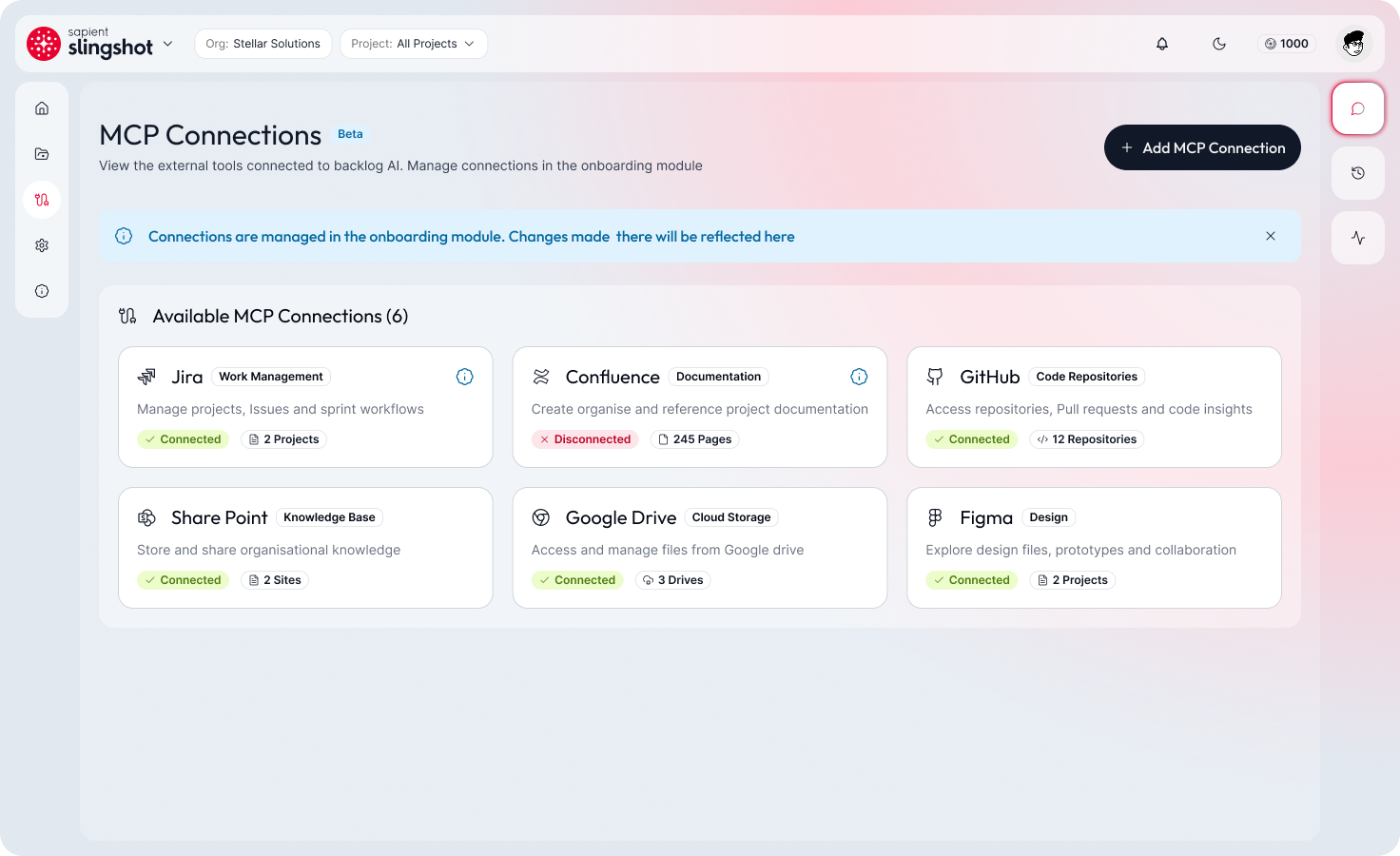 Connecting live data sources — Jira, Confluence, Google Workspace